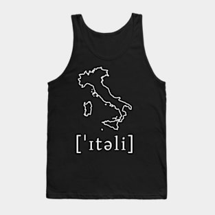 Italy (map) Tank Top